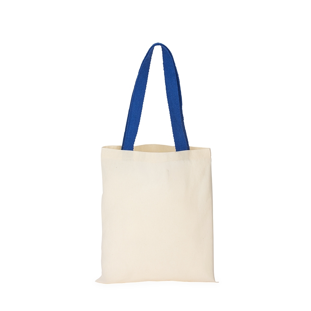 SACOLA DE ALGODÃO SPX-13805-BEG/AZU NA COR BEGE