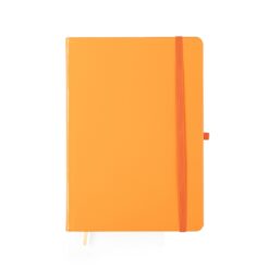 CADERNETA LAMINADA COM PAUTA SPX-15460P-LAR NA COR LARANJA