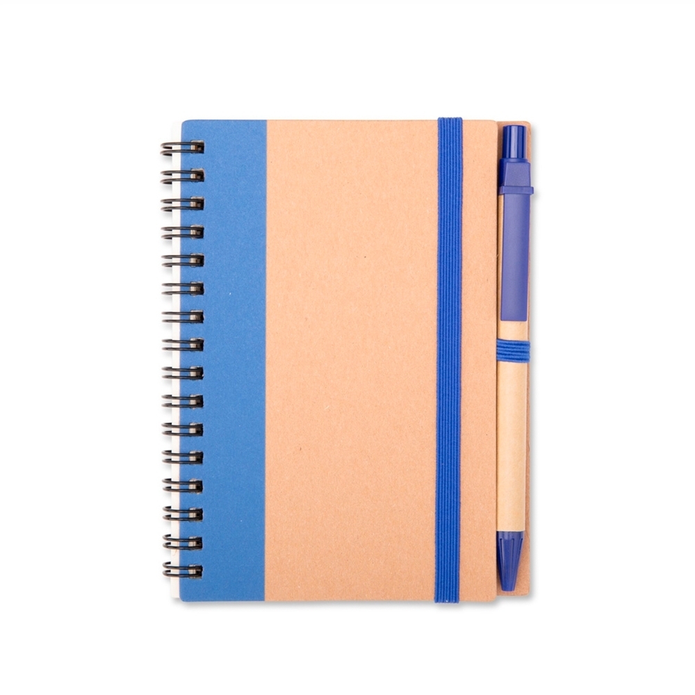 CADERNO ECOLÓGICO COM CANETA SPX-19136-AZU NA COR AZUL
