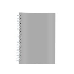 CADERNO LAMINADO COM PAUTA SPX-15466-CIN NA COR CINZA