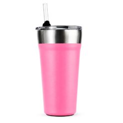 COPO TÉRMICO COM CANUDO 550ML SPX-P@18655-ROS NA COR ROSA