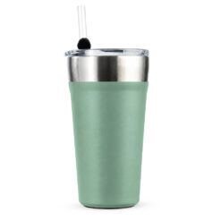 COPO TÉRMICO COM CANUDO 550ML SPX-P@18655-VD NA COR VERDE