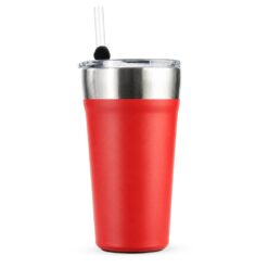 COPO TÉRMICO COM CANUDO 550ML SPX-P@18655-VM NA COR VERMELHO