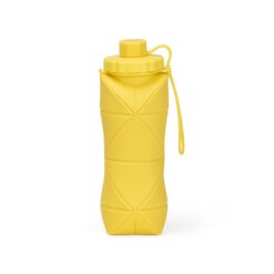 GARRAFA DOBRÁVEL SILICONE 600ML SPX-19170-AMA NA COR AMARELO
