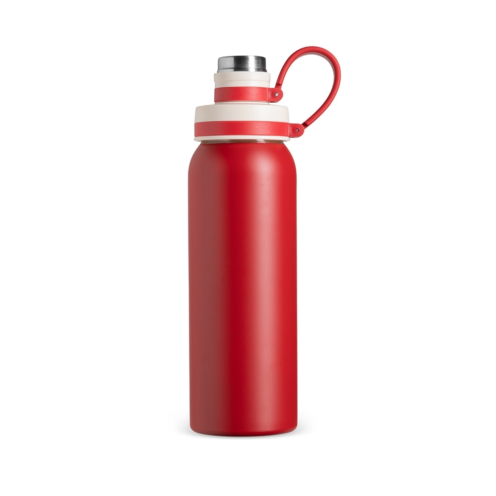 GARRAFA INOX 800ML SPX-19062-VM/BCO NA COR VERMELHO